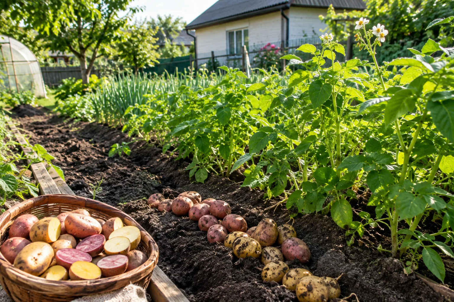 Бульби картоплі з різним кольором шкірки та м’якуша